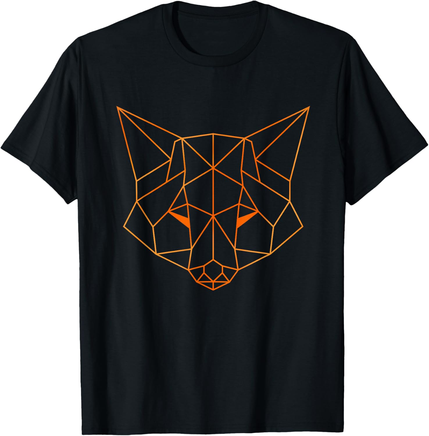 Polygon Fox Face - Zoo Keeper Animal Lover T-Shirt - T-Shirt | Black