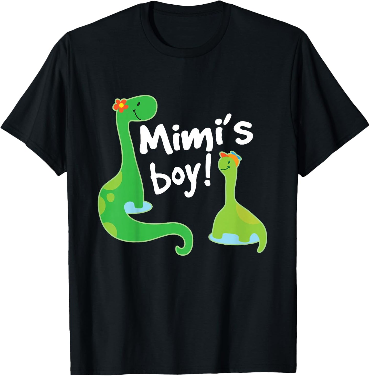 Kids Mimis Boy Grandson Dinosaur T-Shirt - T-Shirt | Black