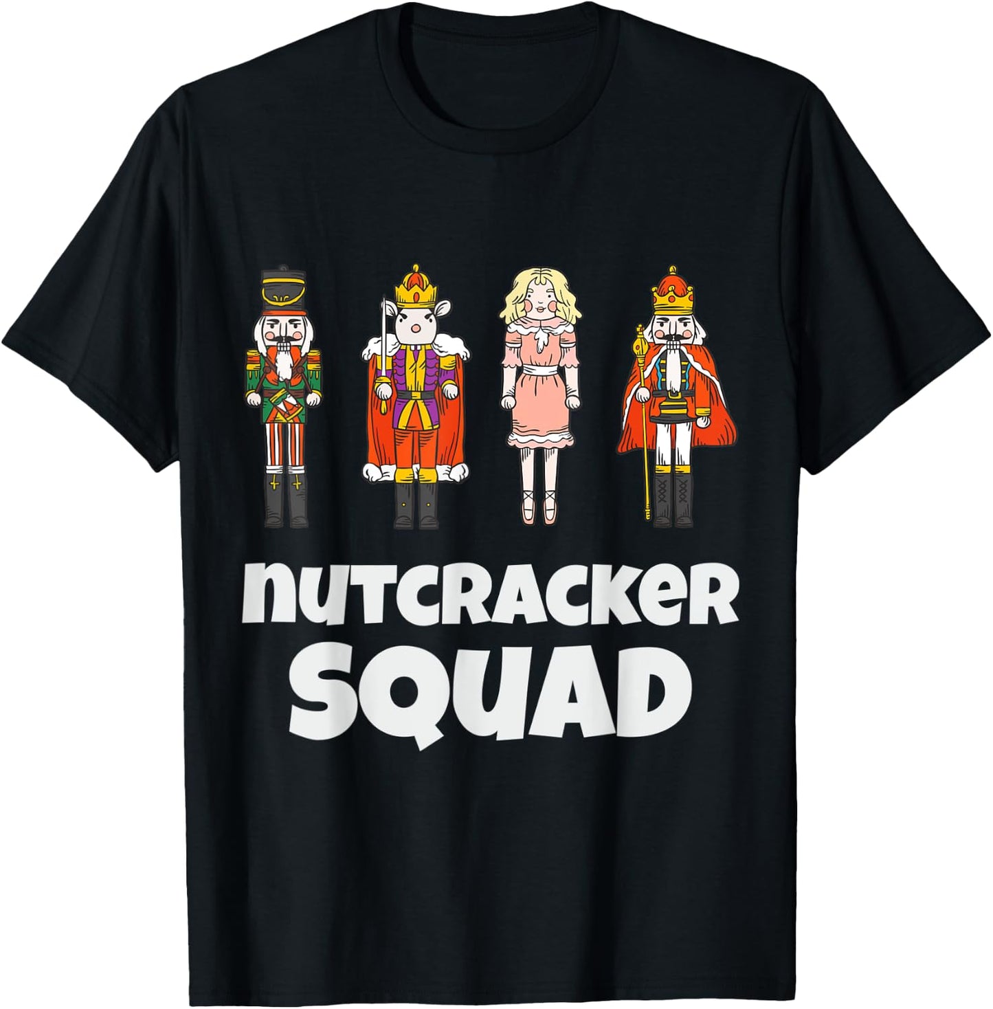 Nutcracker Squad Family Matching Xmas Boys Men Santa T-Shirt - T-Shirt | Black