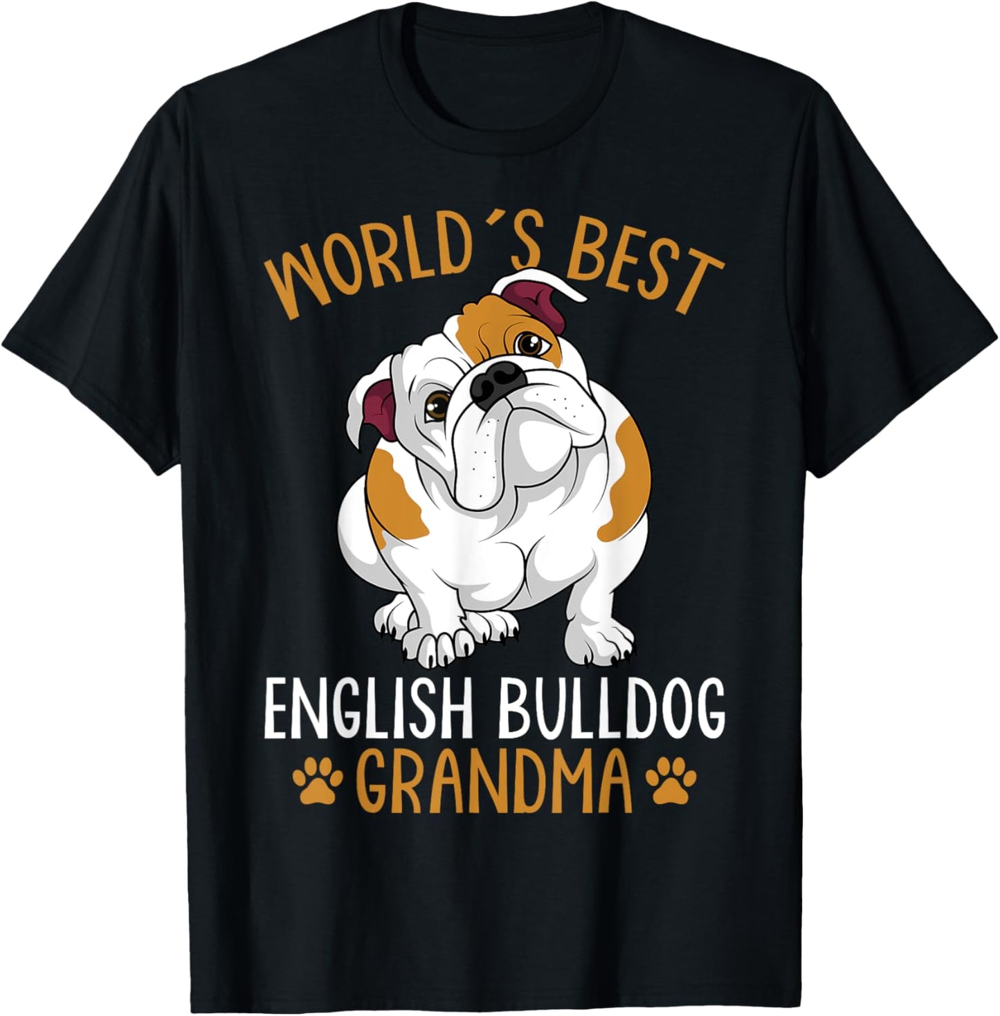 World´s Best English Bulldog Grandma Dog Owner Funny Women T-Shirt - T-Shirt | Black