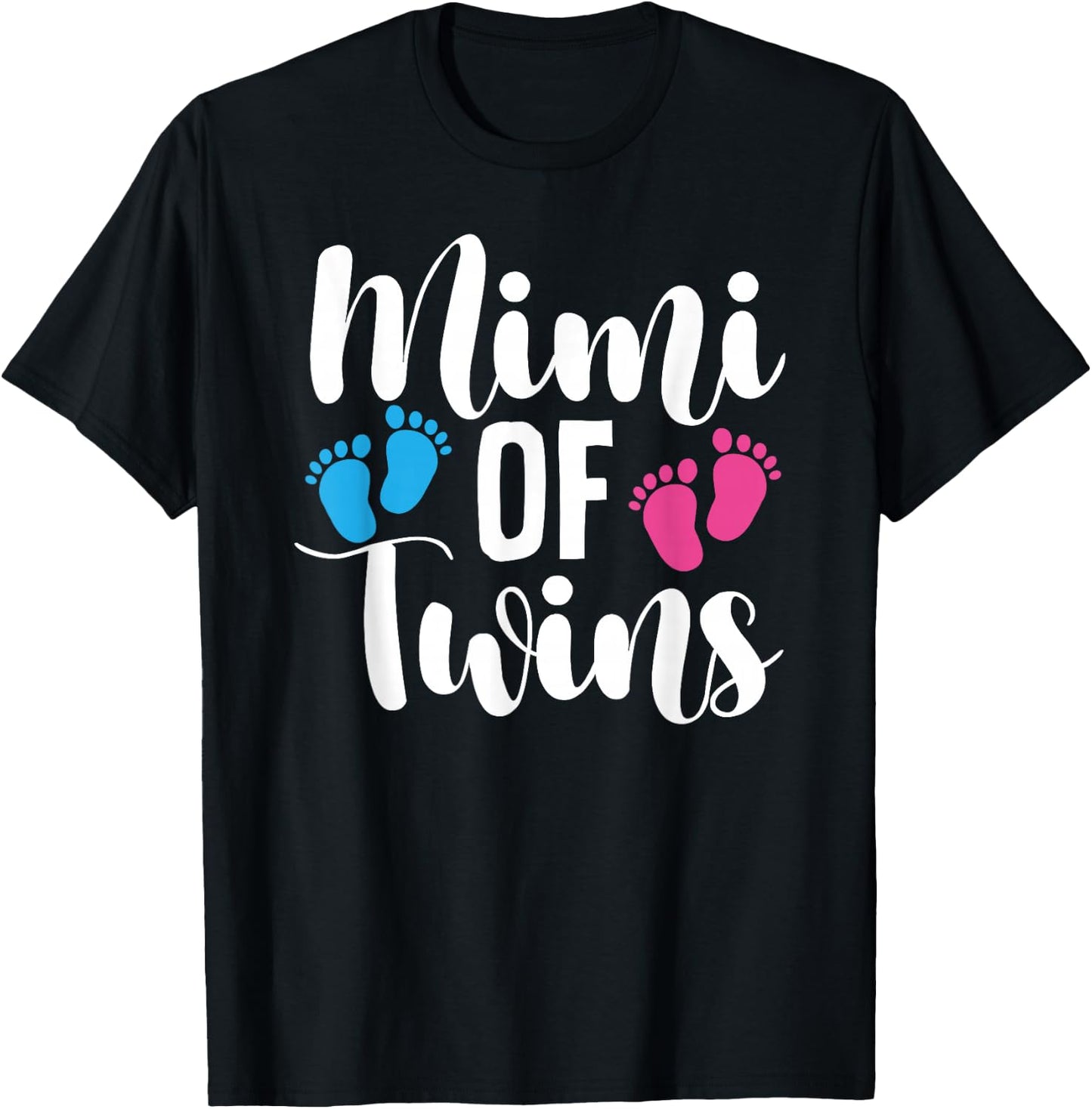 Mimi Of Twins Proud Twin Mimi Grandma T-Shirt - T-Shirt | Black