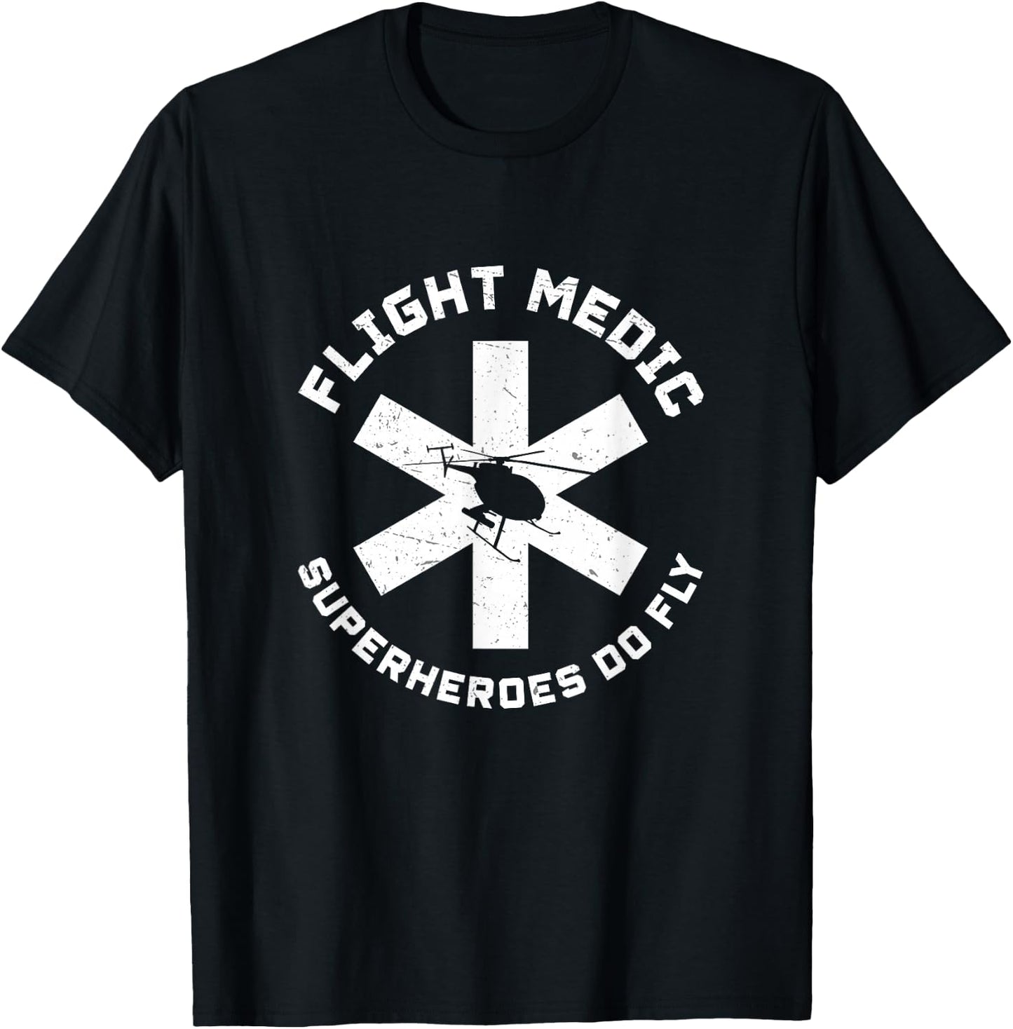 Flight Medic Funny Superheroes Do Fly Air Paramedics Rescue T-Shirt - T-Shirt | Black