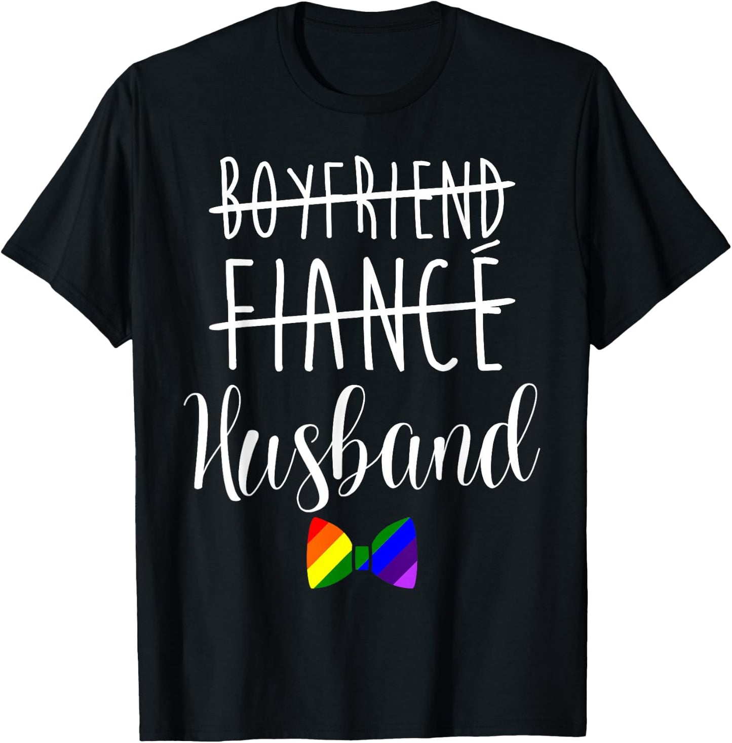 LGBT Pride Gay Bachelor Party Boyfriend Engagement T-Shirt - T-Shirt | Black