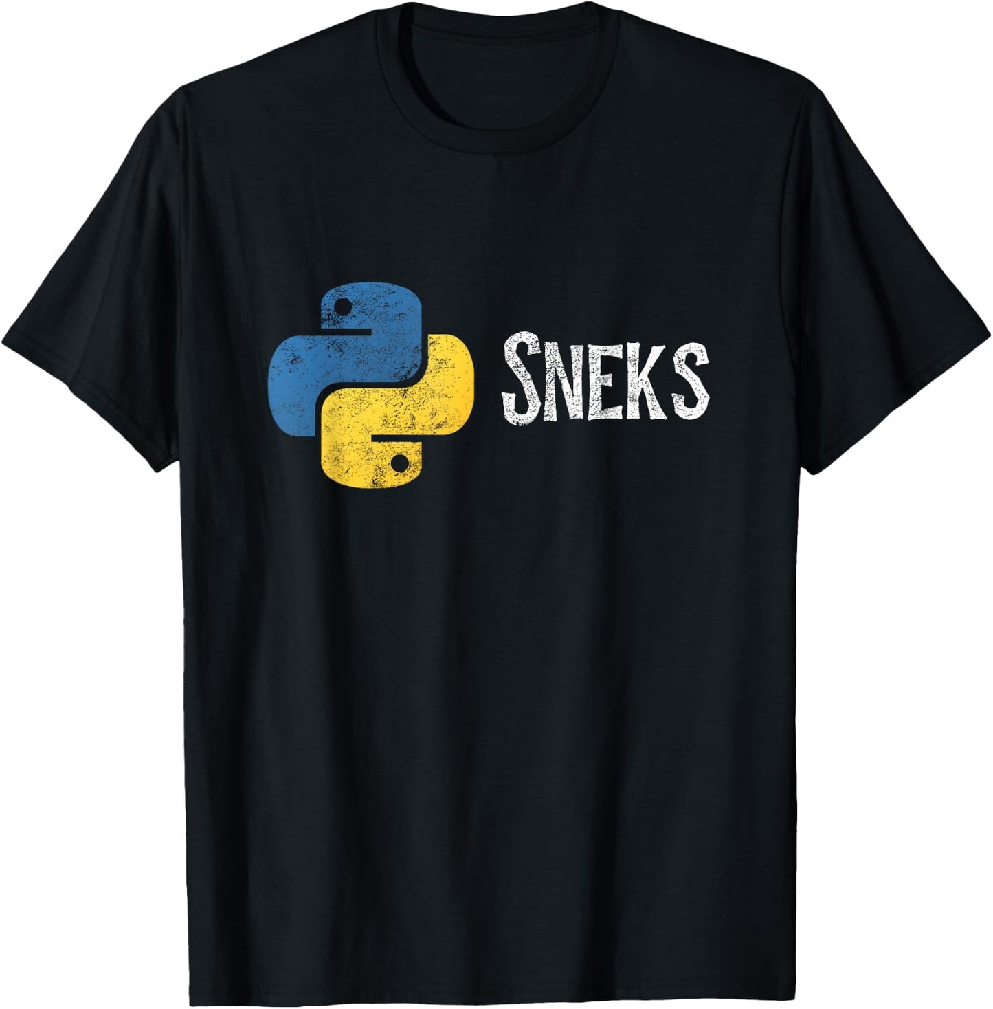 Python Programming Funny Programmer Python Logo Sneks T-Shirt - T-Shirt | Black