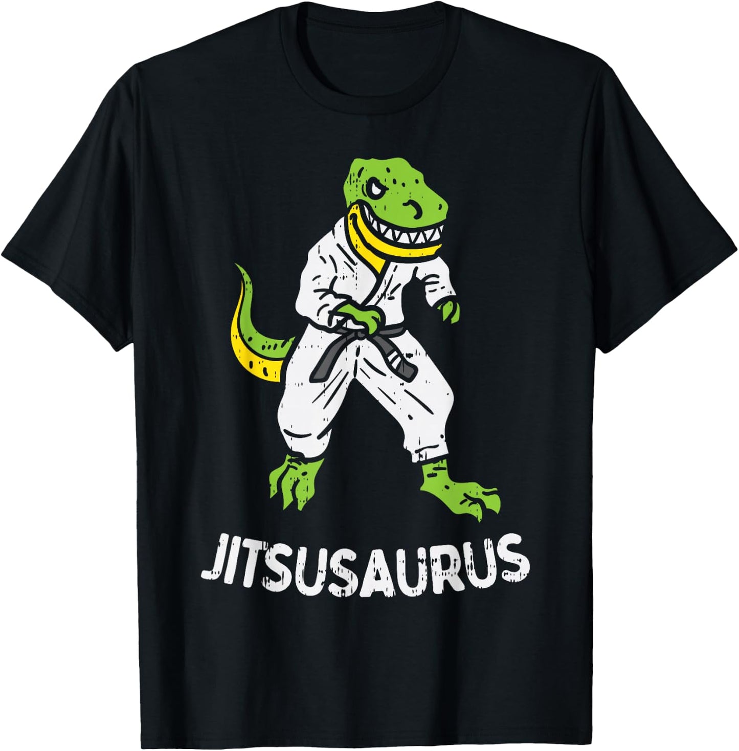 Jitsusaurus Funny Jiu Jitsu Trex Black Belt Martial Art Gift Small T-Shirt - T-Shirt | Black