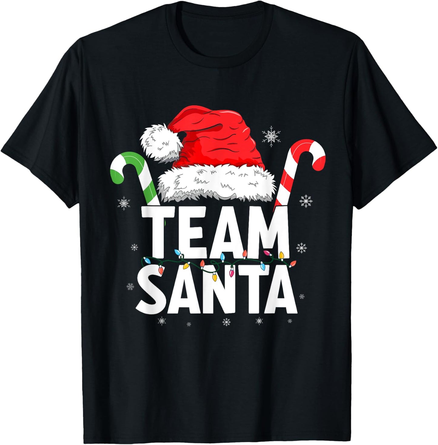 Team Santa Christmas Family Matching T-Shirt - T-Shirt | Black