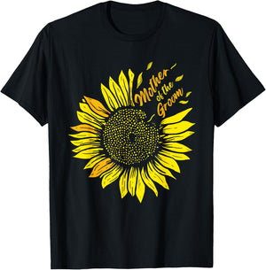 Mother Of The Groom Wedding Mom Sunflower T-Shirt - T-Shirt | Black