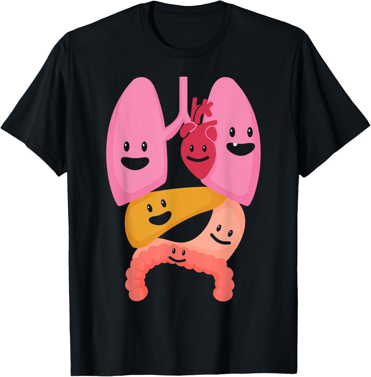 Human Anatomy Lung Human Organs Body Structures Doctor Nurse T-Shirt - T-Shirt | Black