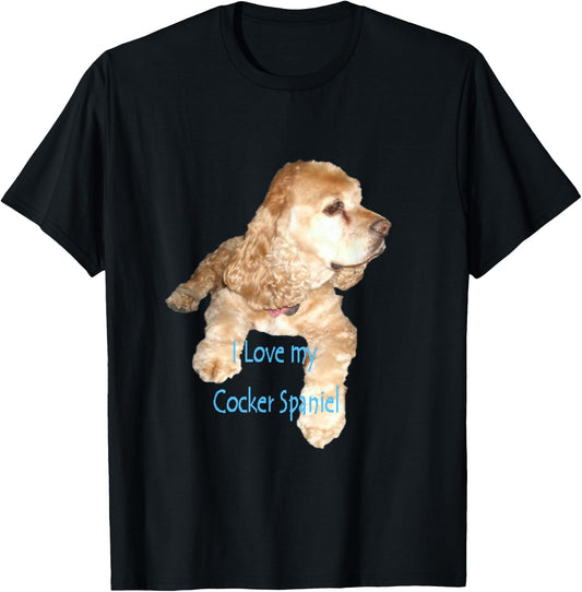 I love my Cocker Spaniel Dog T-Shirt - T-Shirt | Black