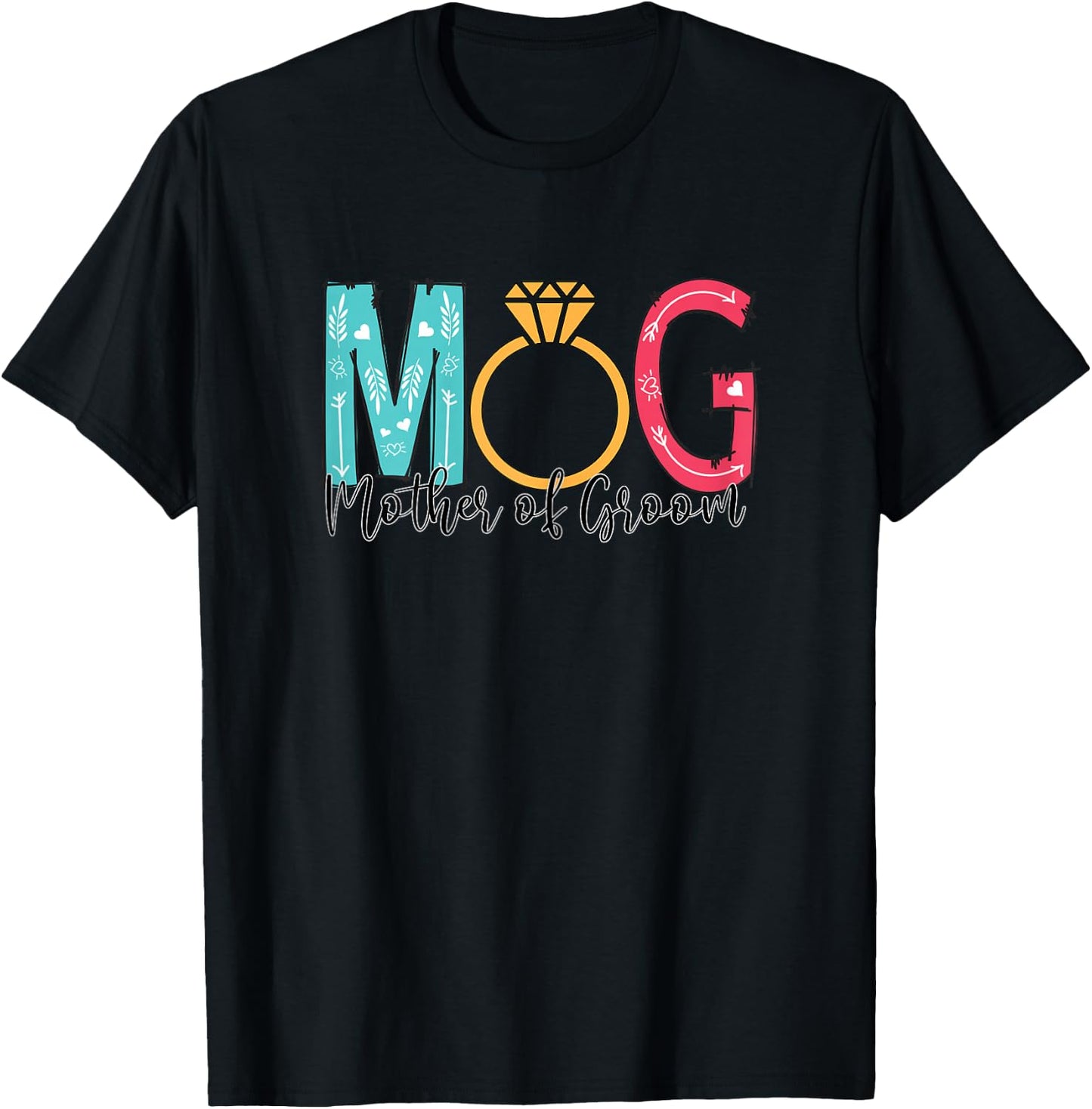 Mother of the Groom Mob MOG Mom Wedding Gift Bachelorette T-Shirt - T-Shirt | Black