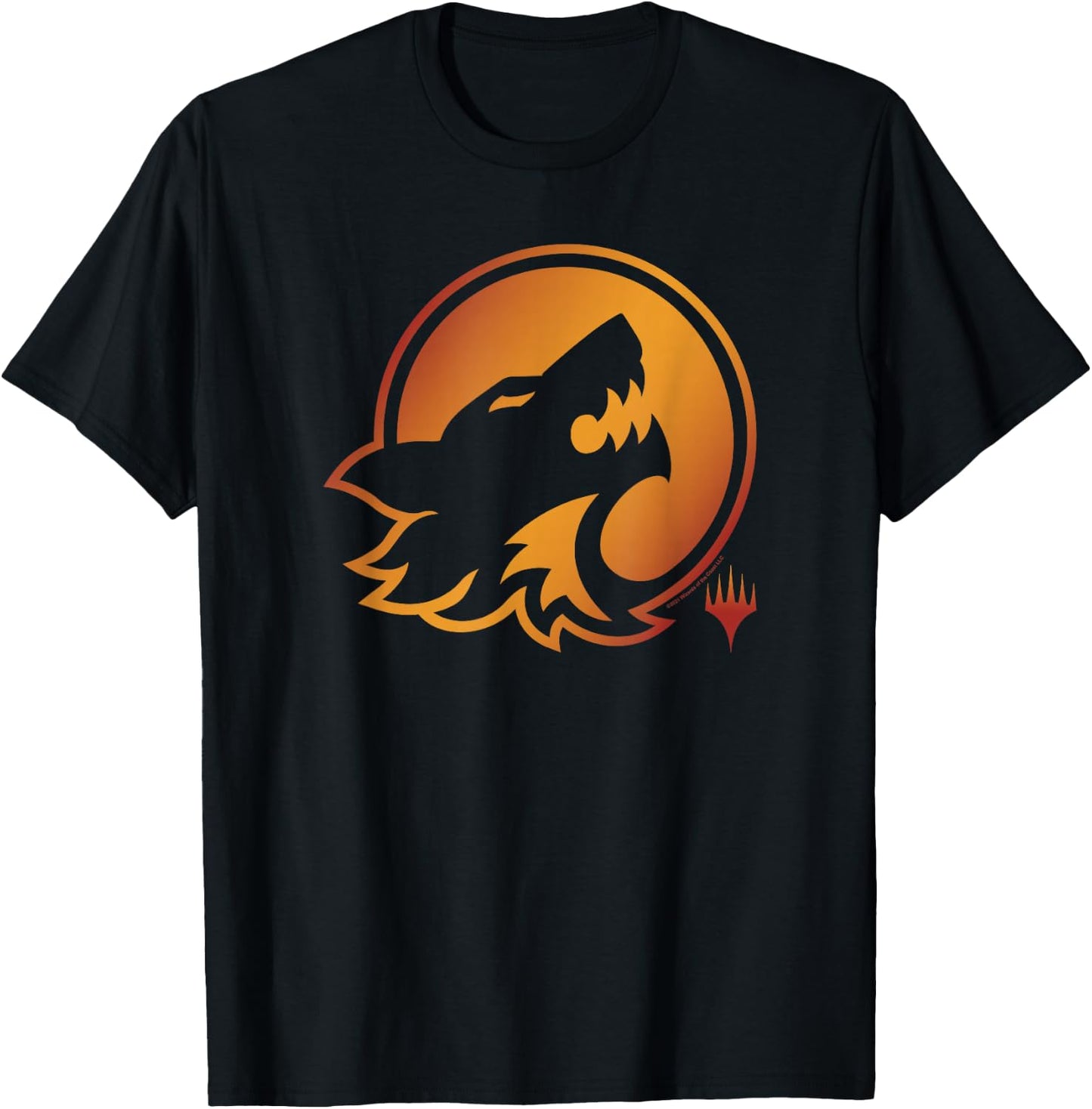 Magic The Gathering Midnight Hunt Howling At The Moon Logo T-Shirt - T-Shirt | Black