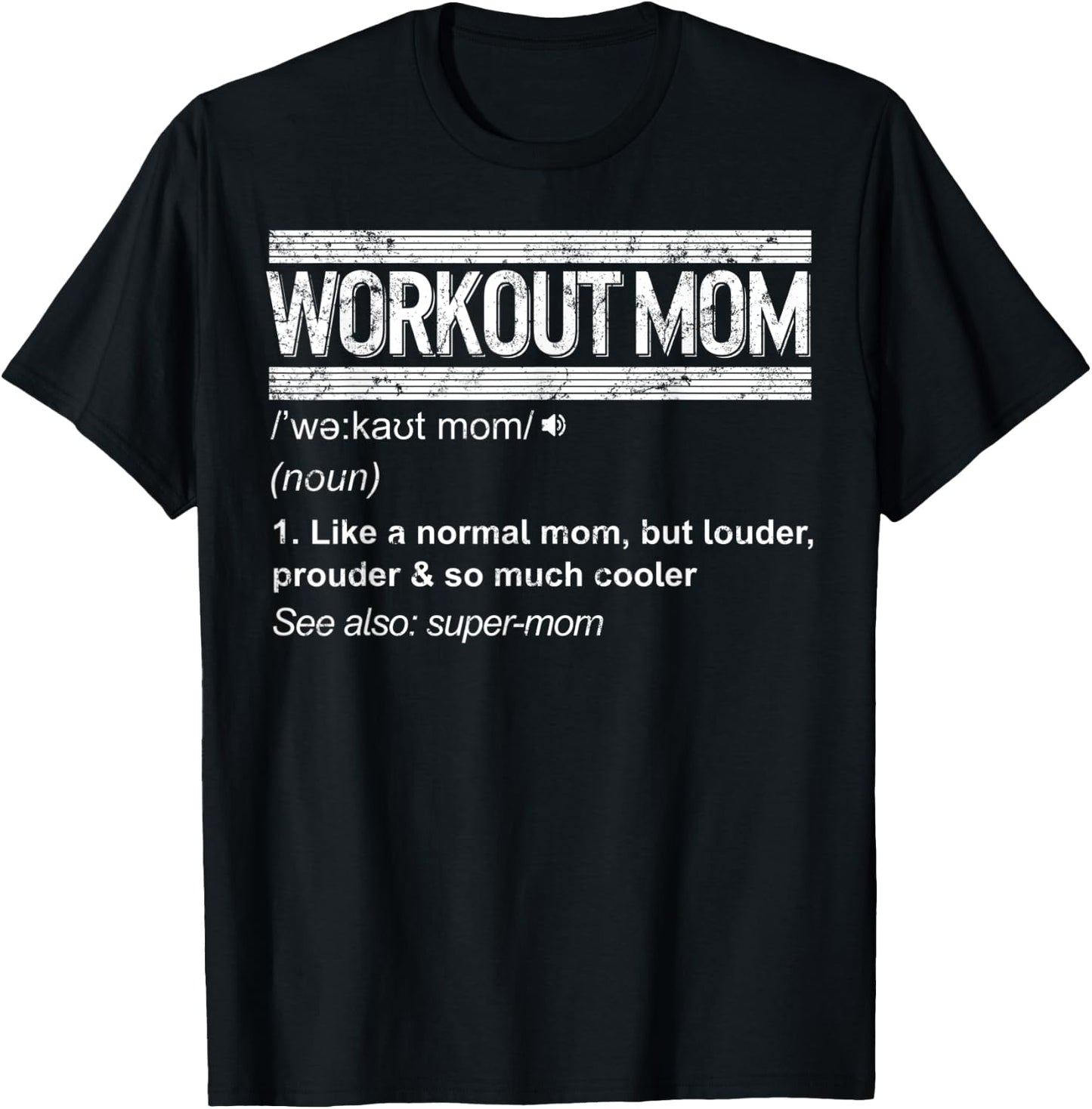 Mothers day Workout Mom Gift Fitness Gym Sport Women Mama T-Shirt - T-Shirt | Black