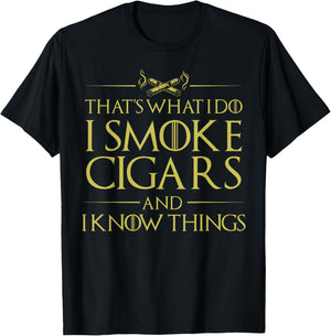 Smoke Cigars Smoker - Ideal Clever Class Men Gift T-Shirt - T-Shirt | Black
