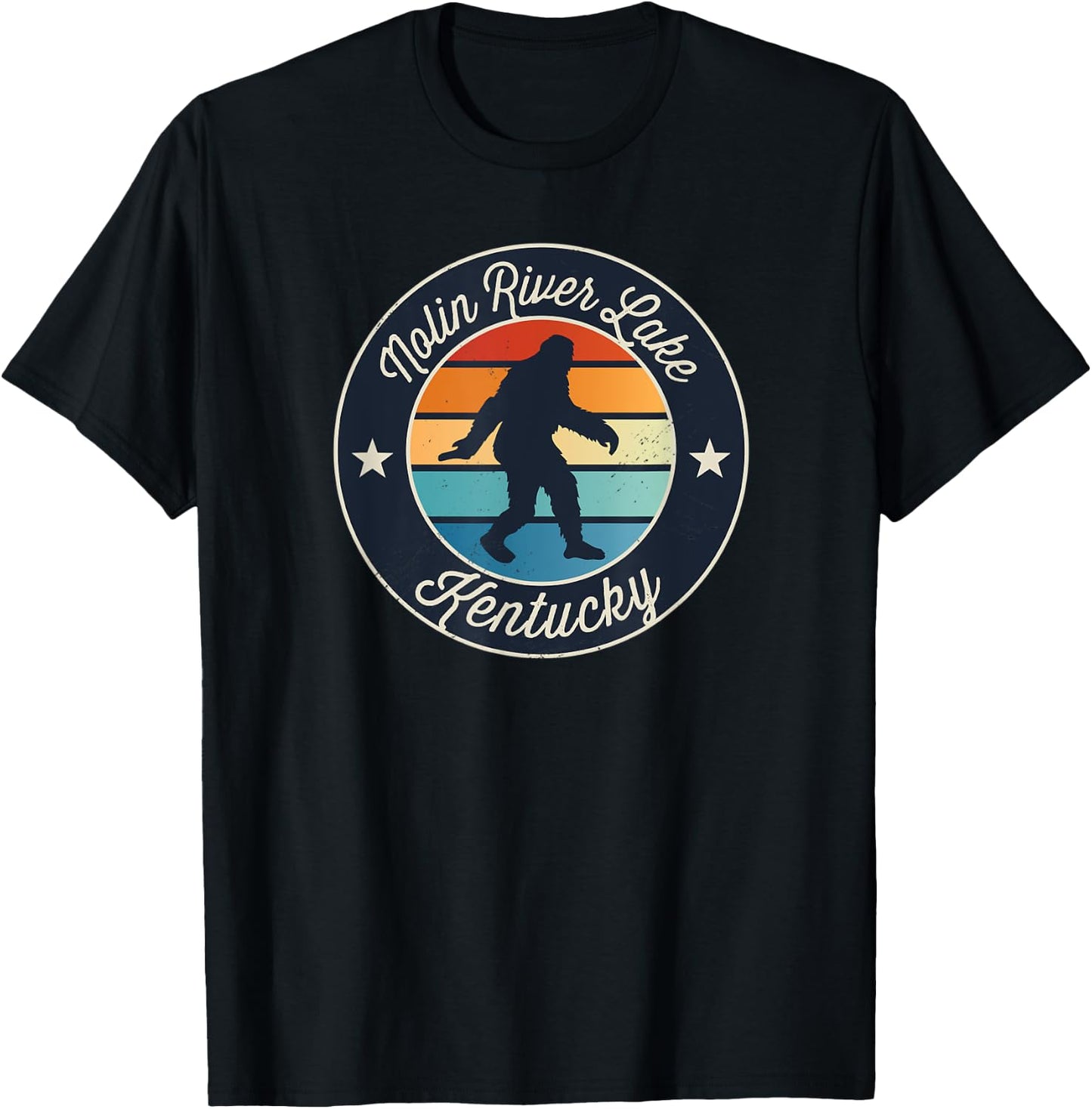 Nolin River Lake Kentucky Sasquatch Souvenir T-Shirt - T-Shirt | Black