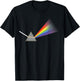 Prism Refraction And Dispersion Of Light In Physics Themed T-Shirt - T-Shirt | Black