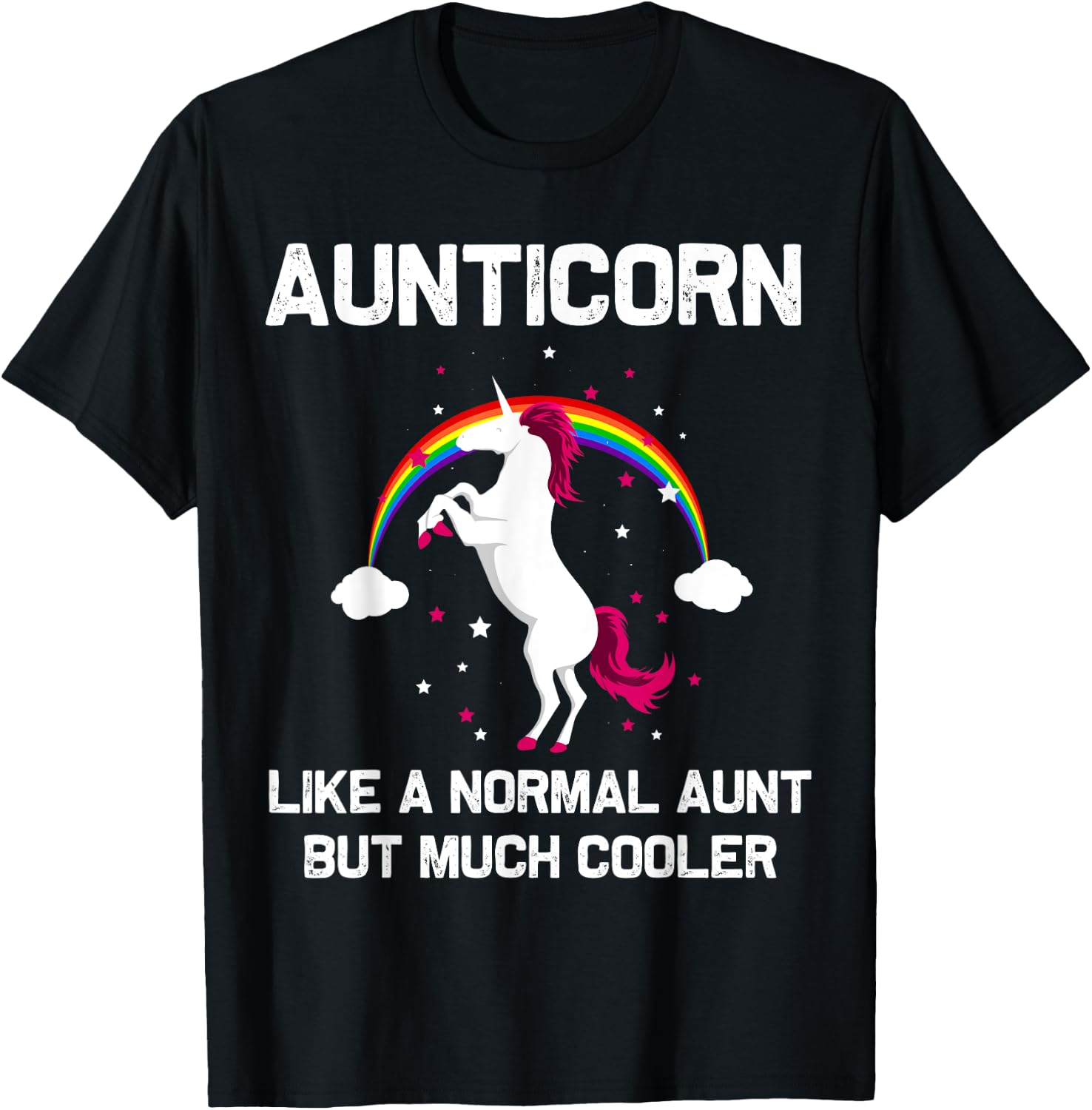 Aunticorn Aunt Unicorn Gift Sister New Auntie Unicorns T-Shirt - T-Shirt | Black