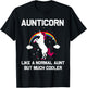Aunticorn Aunt Unicorn Gift Sister New Auntie Unicorns T-Shirt - T-Shirt | Black