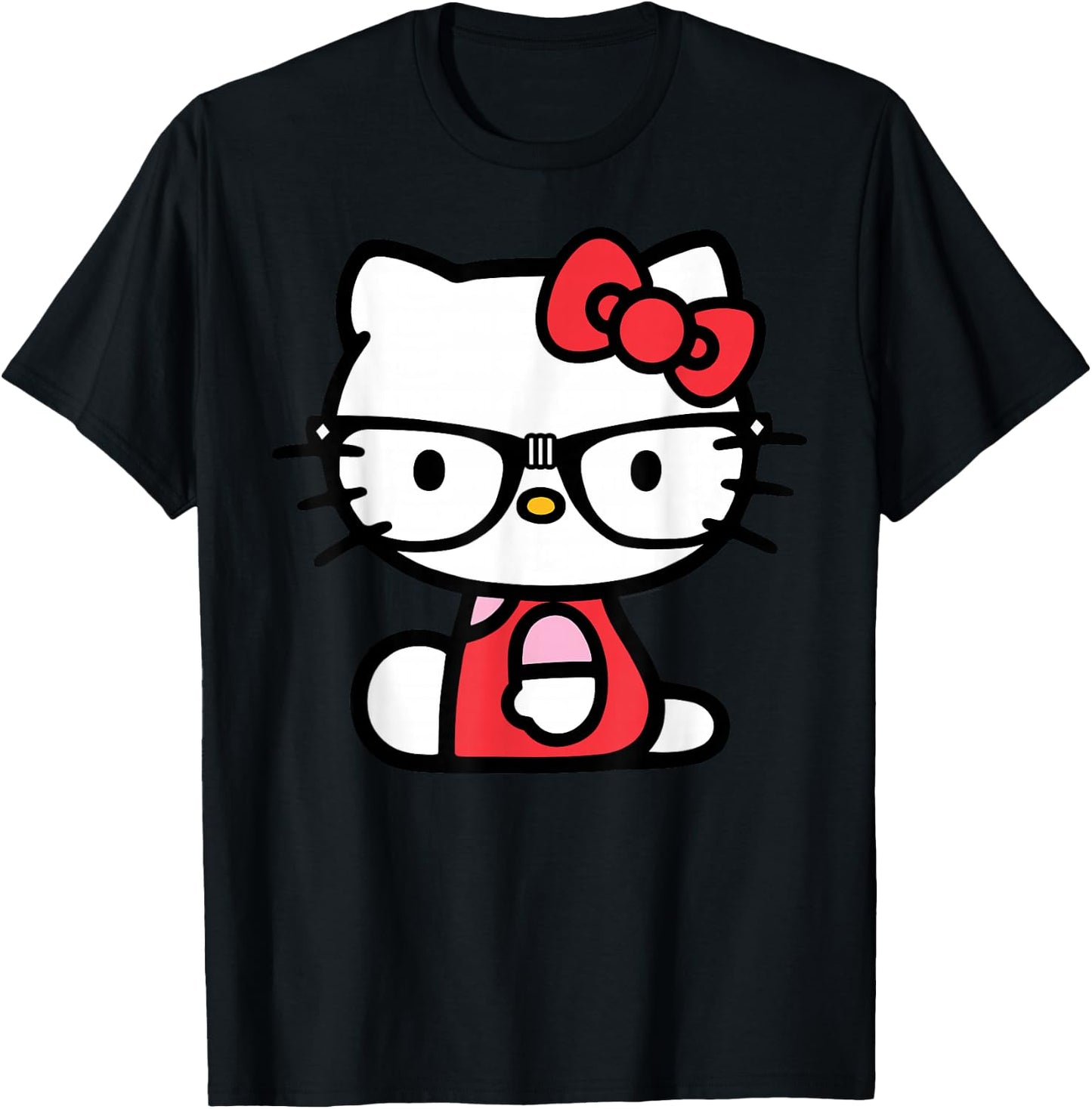 Hello Kitty Nerd Glasses T-Shirt - T-Shirt | Black