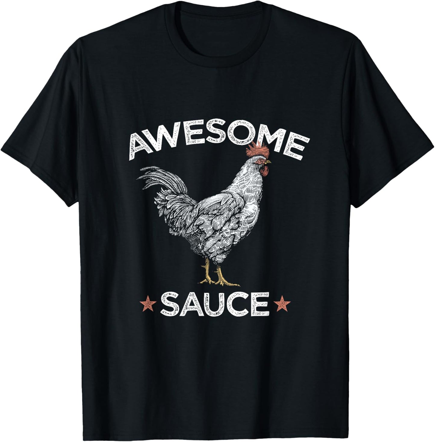Awesome Rooster Graphic T-Shirt - T-Shirt | Black