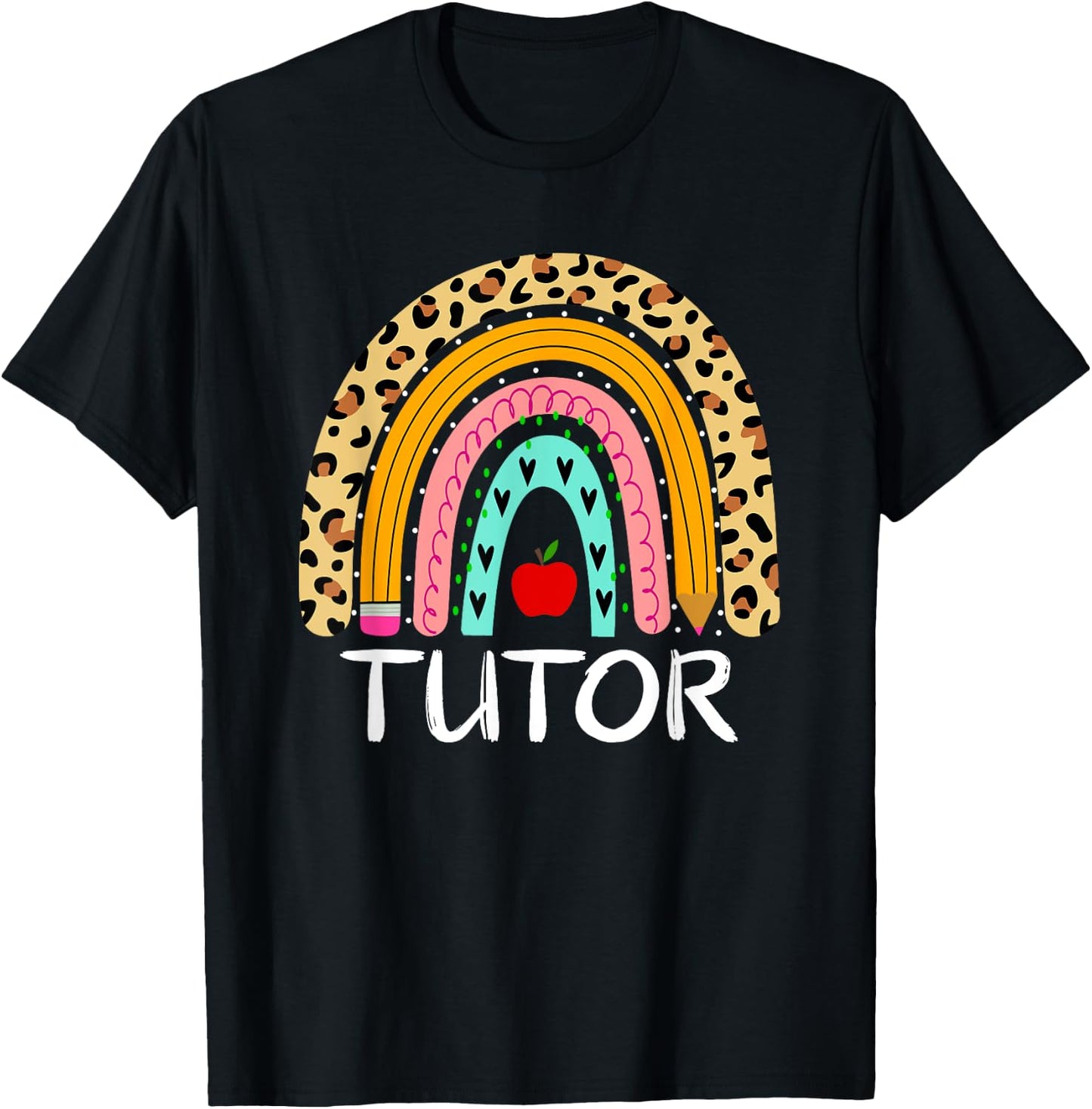 Tutor Rainbow Back To School Teacher First Day of School T-Shirt - T-Shirt | Black