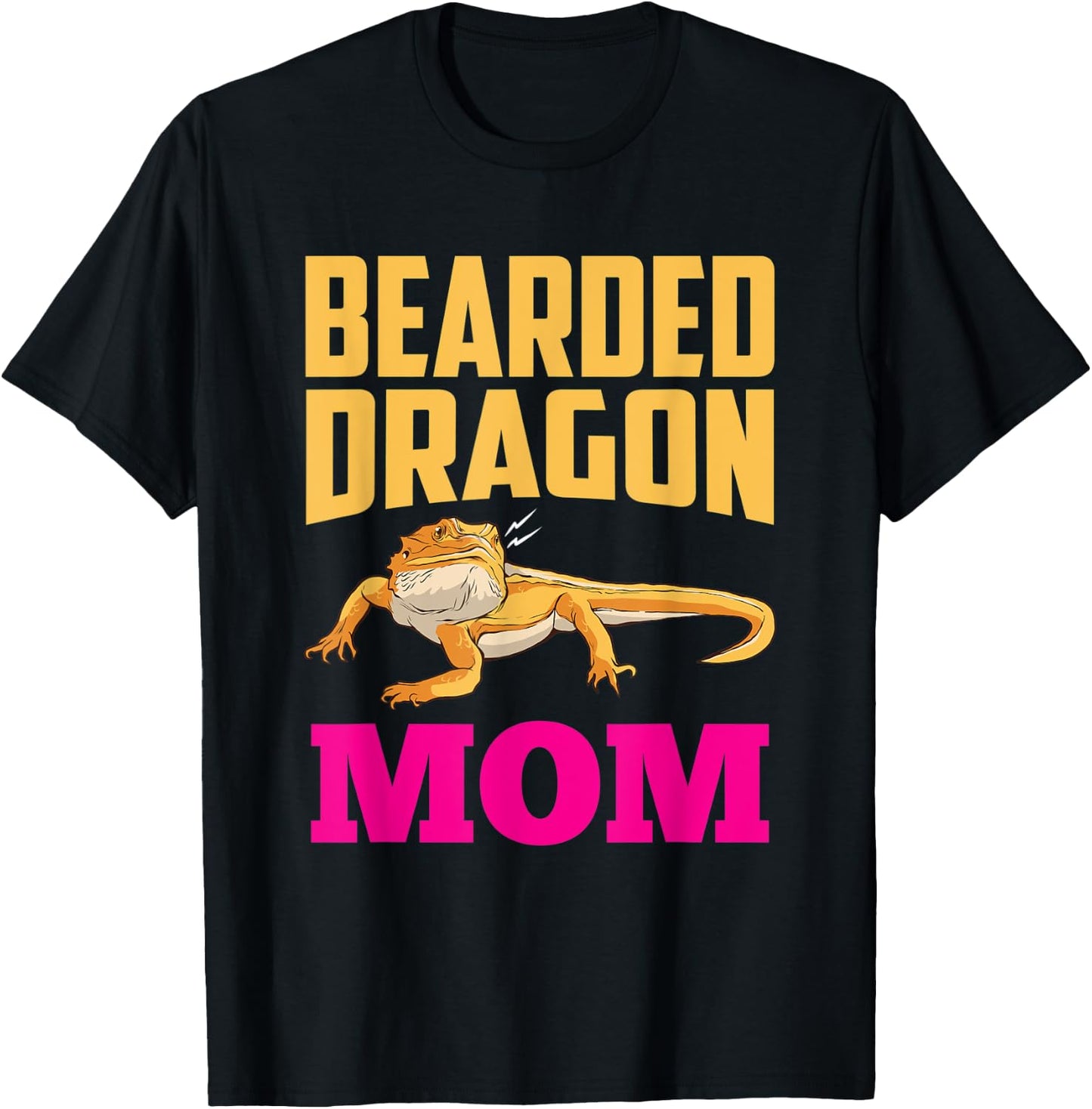 Bearded Dragon Mom Pet Animal Reptile Lover Mother Mommy T-Shirt - T-Shirt | Black