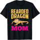 Bearded Dragon Mom Pet Animal Reptile Lover Mother Mommy T-Shirt - T-Shirt | Black