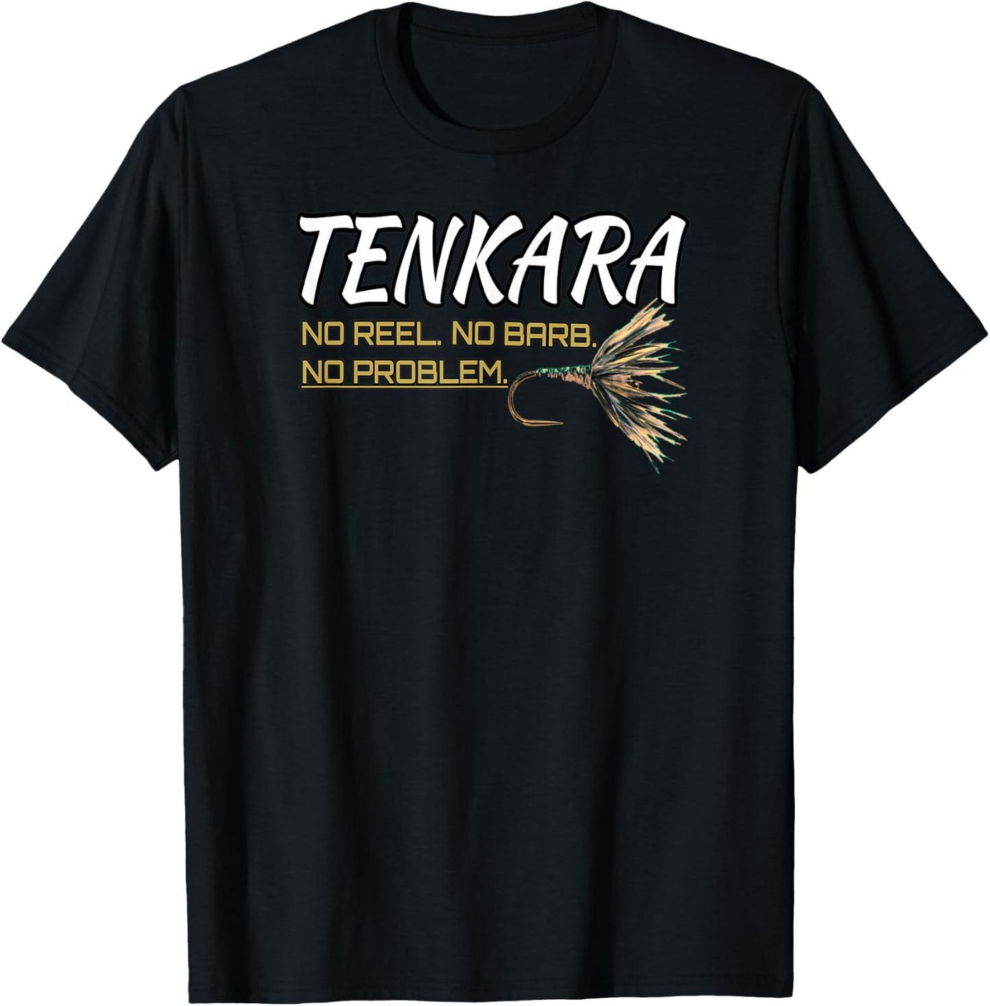 Black Fly Tenkara Fly Fishing Shirts T-Shirt - T-Shirt | Black