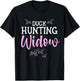 Duck Hunting Widow Womans Hunter Funny Bird Fall Wife T-Shirt - T-Shirt | Black