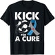 Kick For A Cure Soccer Type 1 T1D Diabetes Awareness Month T-Shirt - T-Shirt | Black