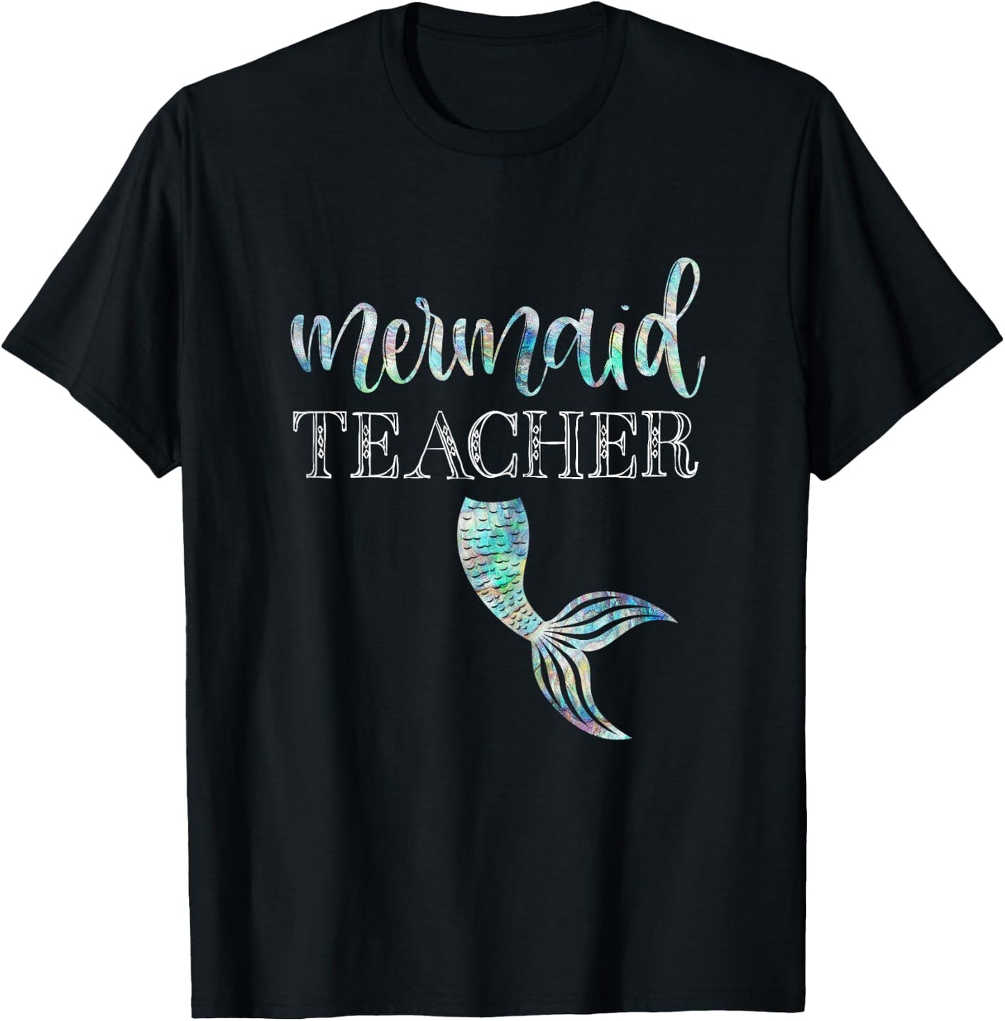 Mermaid Teacher Shirt Cute Back To School Student Gift T-Shirt - T-Shirt | Black