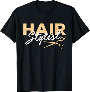 Hair Stylist - Hairdresser Scissors Beautician Haircutter T-Shirt - T-Shirt | Black