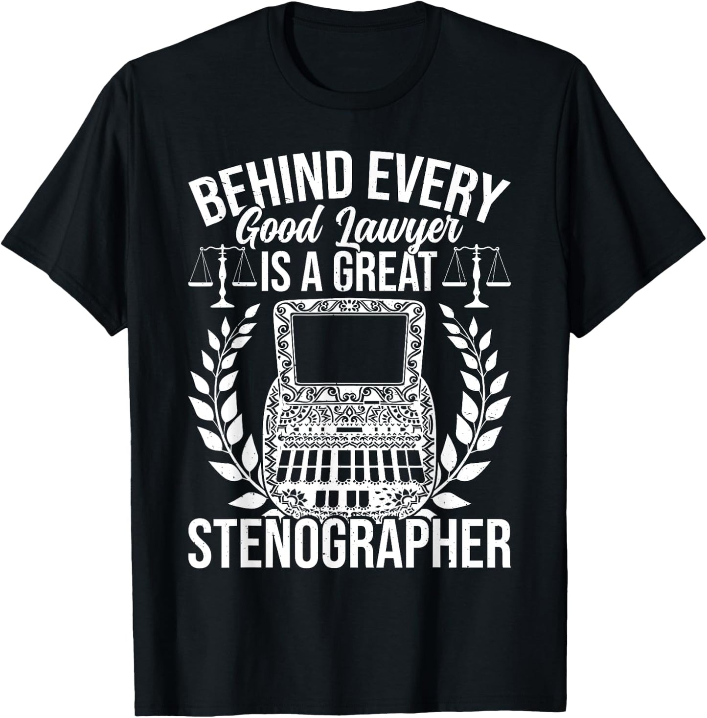Court Reporter T-Shirt - T-Shirt | Black