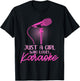 Just a Girl who Loves Karaoke T-Shirt - T-Shirt | Black
