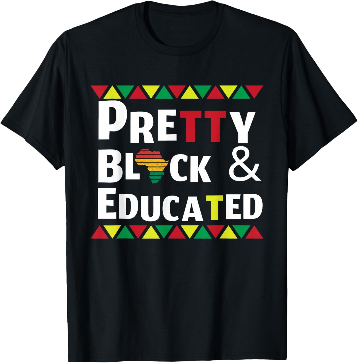 Black History Month Pretty Black African Woman Afro T-Shirt - T-Shirt | Black
