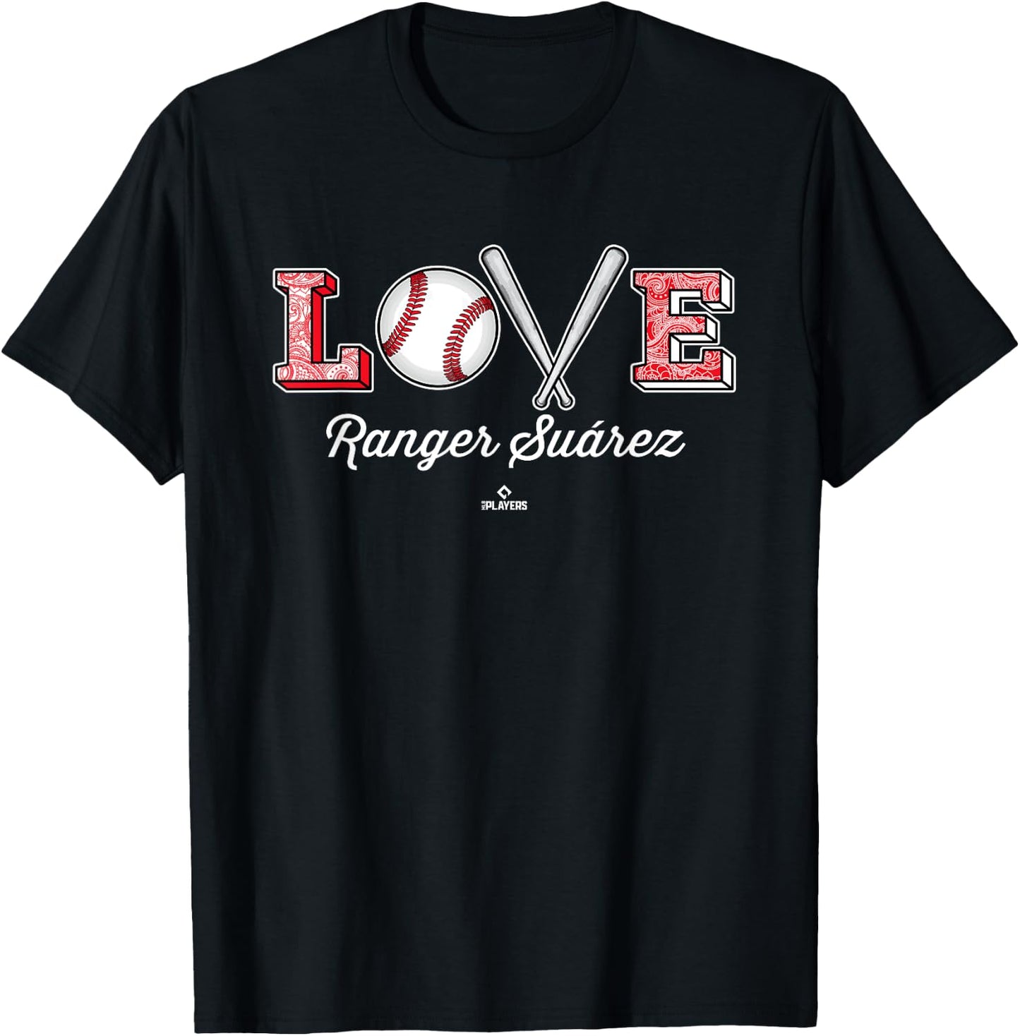 Love Ranger Suarez Philadelphia MLBPA T-Shirt - T-Shirt | Black