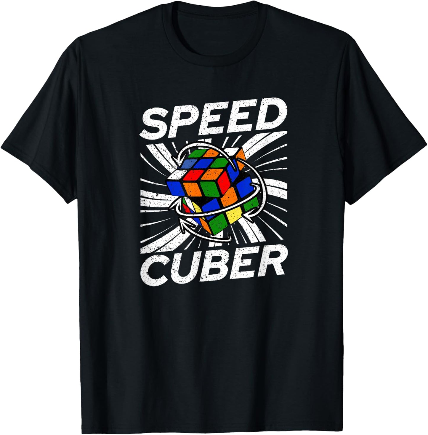 Competitive Puzzle Cube Speed Cuber Hobby 80's Vintage Toy T-Shirt - T-Shirt | Black