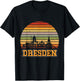 Dresden Skyline Retro Vintage Souvenir Dresden T-Shirt - T-Shirt | Black