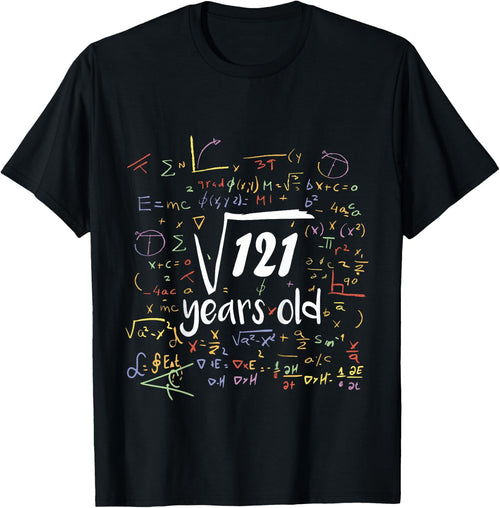 Square Root Of 121 - 11th Birthday 11 Year Old Math Bday