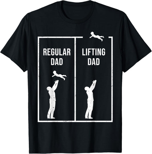 Funny Weightlifting Workout Fitness Father Gym I Lifting Dad T-Shirt - T-Shirt | Black