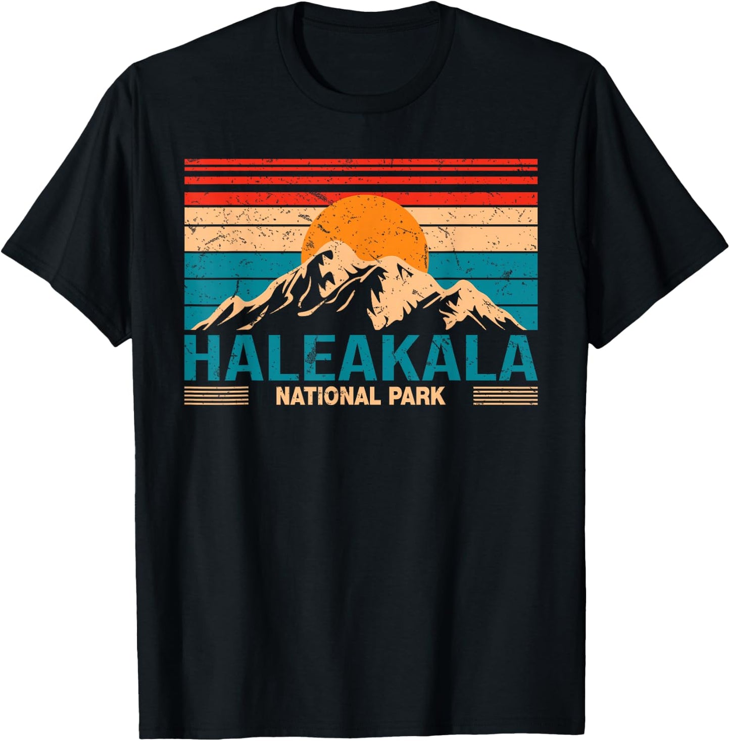 Hawaii | Maui Hiking - Vintage Haleakala National Park T-Shirt - T-Shirt | Black