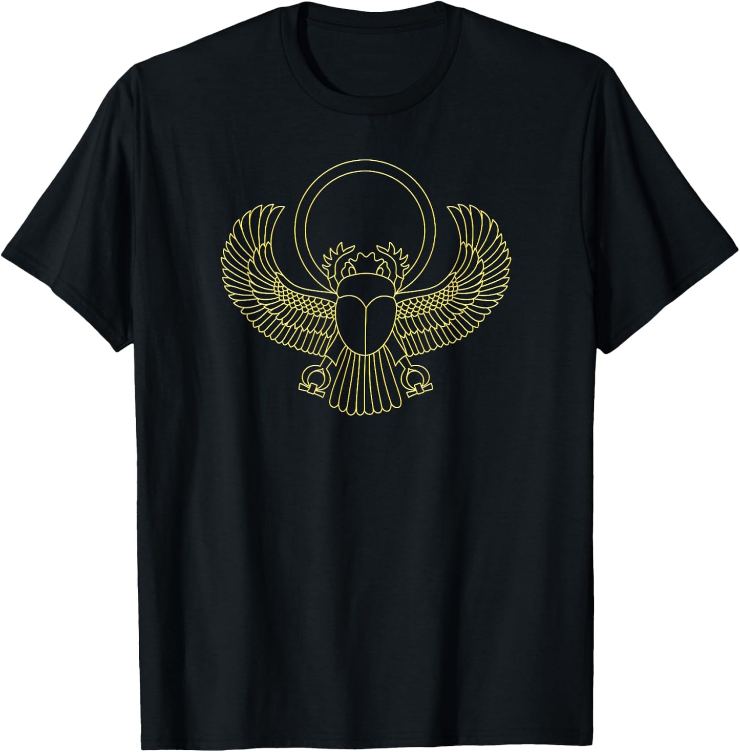 Scarab Egypt Lucky Charm Beetle Animal Ra Sun God Scarabaeus T-Shirt - T-Shirt | Black