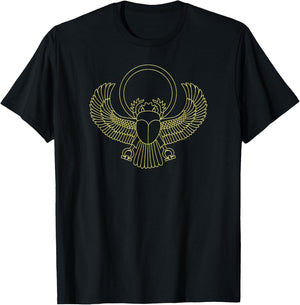 Scarab Egypt Lucky Charm Beetle Animal Ra Sun God Scarabaeus T-Shirt - T-Shirt | Black