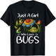 Just a Girl who Loves Bugs Gift Bugs Catcher Girls T-Shirt - T-Shirt | Black