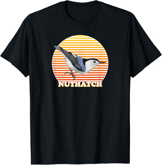jz.birds White-Breasted Nuthatch Bird T-Shirt - T-Shirt | Black