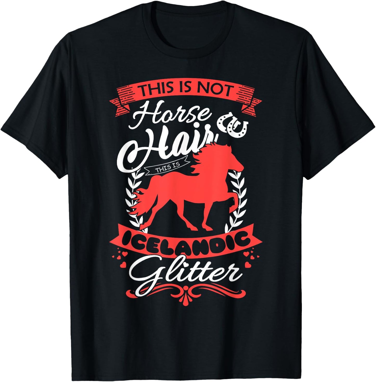 Icelandic Pony Horse Saying Funny Girls Women Horse Lover T-Shirt - T-Shirt | Black
