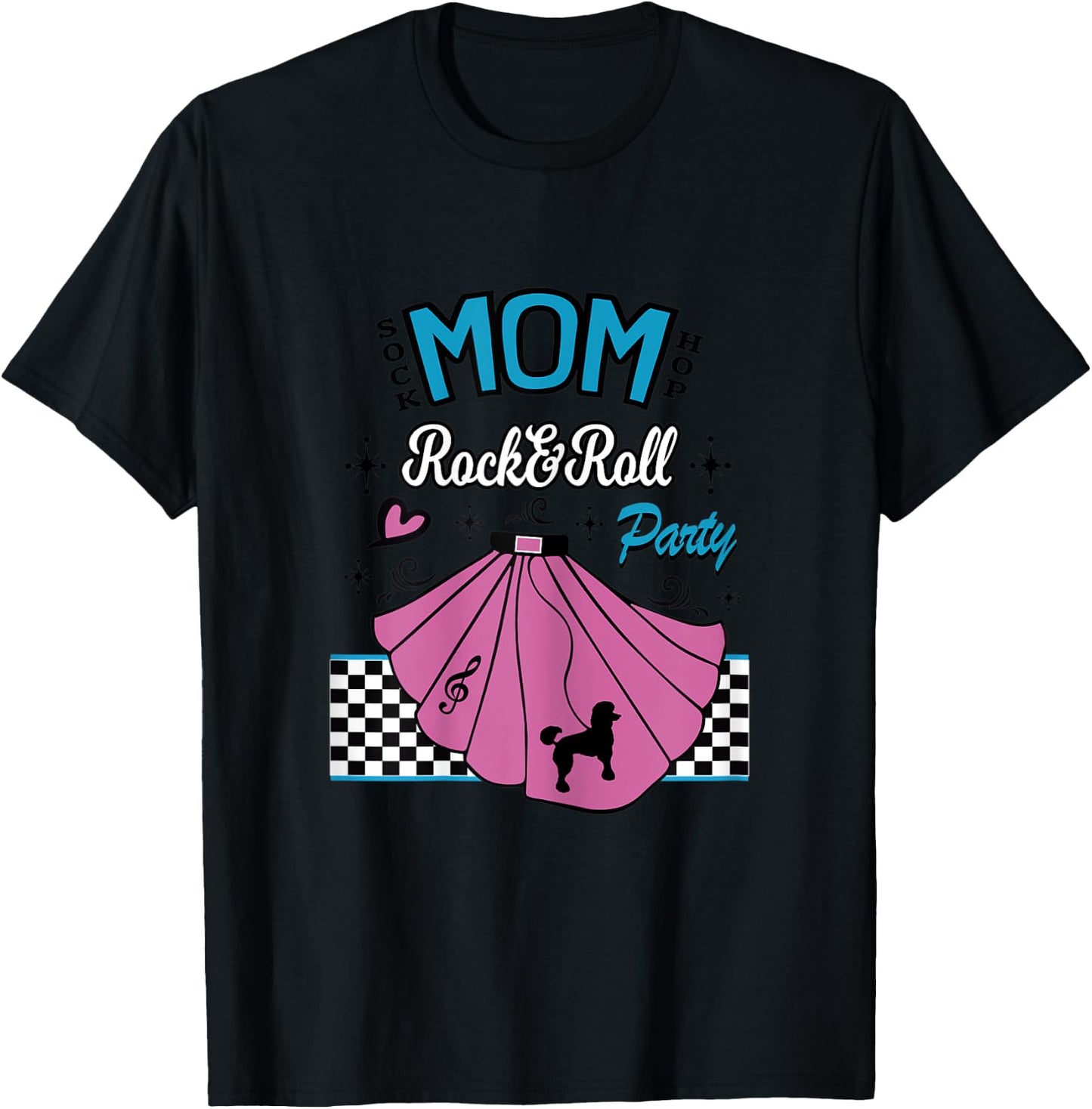 1950s Sock Hop Dance Party Costume 50s Rockabilly Shirt T-Shirt - T-Shirt | Black
