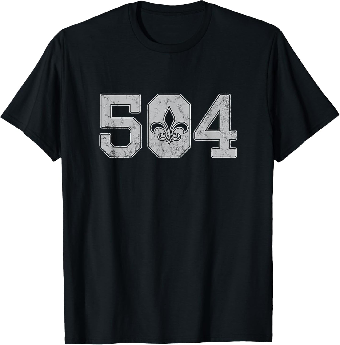 504 Nola New Orleans Mardi Gras Louisiana LA T-Shirt - T-Shirt | Black
