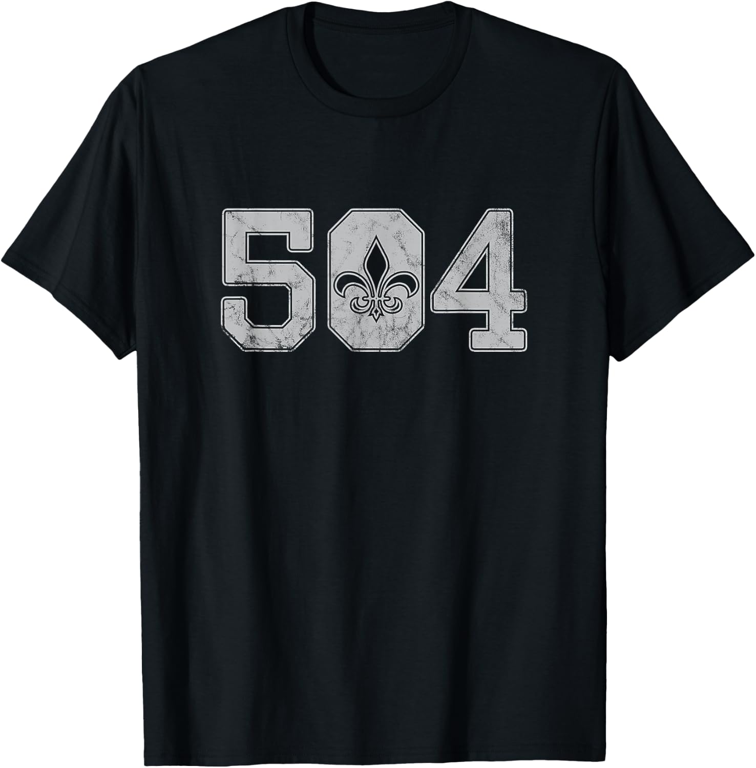 504 Nola New Orleans Mardi Gras Louisiana LA T-Shirt - T-Shirt | Black