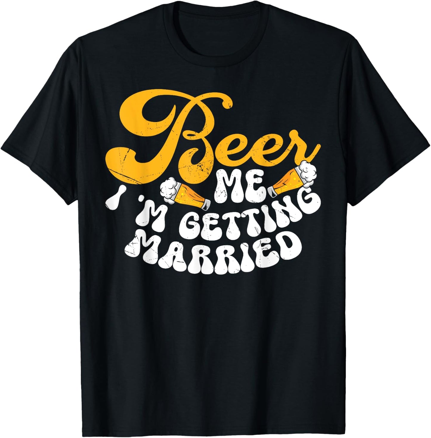 Funny Bride Groom Wedding Bachelor Bachelorette Party T-Shirt - T-Shirt | Black