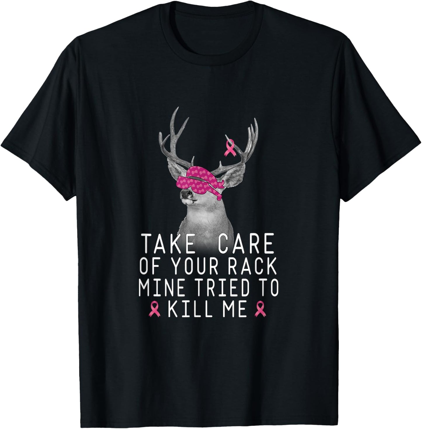 Take Care Of Your Rack Mine Tried To Kill Me Apparel T-Shirt - T-Shirt | Black